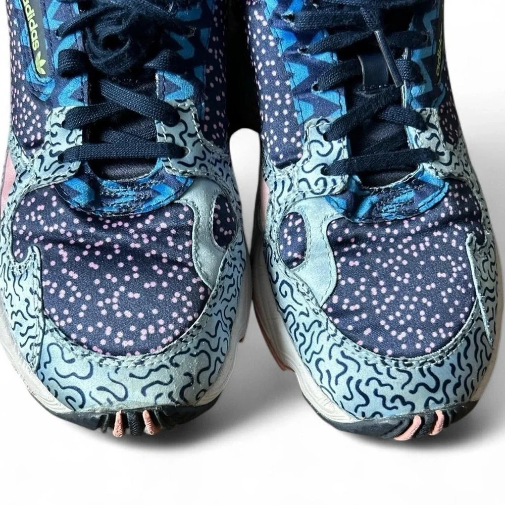 Adidas Falcon Out Loud Collection Italian Printed satin-Blue Pink | Women’s 5.5